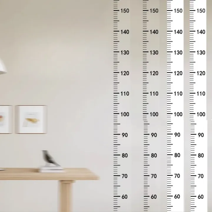 1PC Transparent waterproof 2-meter height wall sticker Measure height ...
