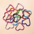 10/20/40PCS Heart Shaped Carabiner Aluminum Alloy Clip for Backpack Water Bottle Keychain Outdoor Hiking Climbing Accessories. 