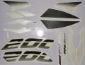 Bajaj Pulsar Ns200 Black And Pearl White Full Sticker Kit. 