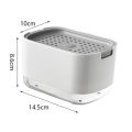 Soap Dispenser Box Press Dispenser Scrubbing Liquid Container Kitchen Bathroom Automatic Detergent Foam Box with Sponge Holder. 