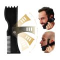 5in1 Adjustable Men Beard Modeling Ruler Shaping Styling Template Comb Rotatable Man Beauty Tool Hair Trimming Moustache Barber. 