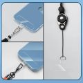 10/5/1Pcs Universal Tpu Mobile Phone Anti-lost Lanyard Card Gasket Nylon Detachable Phone Hanging Cord Strap Patch Tether Pad. 