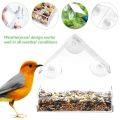 House Transparent Window Wild Bird Feeder Outdoor Removable Suction Cups Sliding Automatic Birds Feed Tray for Garden Patio Yard. 