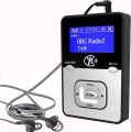 Yaakin K1, personal digital DAB+, DAB / FM radio, MP3 player mini radio, SD card recordable radio, rechargeable battery, portable handheld radio, walking or jogging, including headphones. 