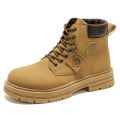 New autumn men shoes boots High Top Fashion Motorcycle Leather Shoes Outdoor leisure comfortable Boots male Lace-Up Botas.