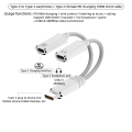 2 IN 1 USB C Splitter to Dual Type-C Headphone Jack Audio Adapter PD 100W Fast Charger for Samsung iPhone 15/16 Huawei Xiaomi. 