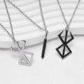 Game Berserk Behelit Badge Black Logo Sign Brand Of Sacrifice Sword Alloy Keychain Pendant Jewelry Cosplay Props Accessories.