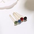 40 PCs Set Ear Studs With Stoppers in White and Multicolor Ear Hoops Earrings Rings Ear hooks 1mm and 2mm Ear Tops Plastic Body Single Stone Ear Stud for Women and Girls. 