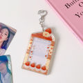 Cute Cartoon Fruit Clear Photocard Holder 3 Inch  Star Card Hard Case Pendant Display. 