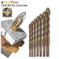 Masonry Concrete Drill Bits For Glass Ceramic Tile Brick Plastic Wood Mason Hard Alloy Wall Hole Opener Hex Shank 3mm To 12mm. 