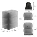 Inflatable Sleeping Foot Rest Pillow for Air Travel, PVC Adjustable 3-Layer Flight Footstool Cushion for Car Office. 