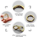 5pcs Metal O Ring Keyring Spring Buckles DIY Jewelry Openable Round Carabiner Keychain Clasp Bag Clips Snap Hook. 