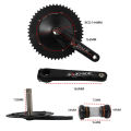 SKEACE Break The Wind Hollowtech Crankset 49T Carbon Chainwheel 165mm Aluminum Alloy Fixed Gear Bike Crank For Track Bicycle. 