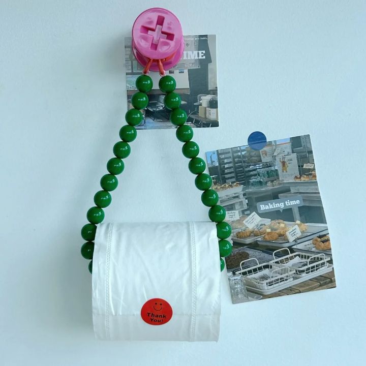 Chic%20Pink%20Beaded%20Toilet%20Paper%20Holder%20&%20Phone%20Chain%20-%20Punch-Free,%20Wall-Mounted%20Organizer%20For%20Bathroom%20And%20Office%20Decor%20-%20Image%206