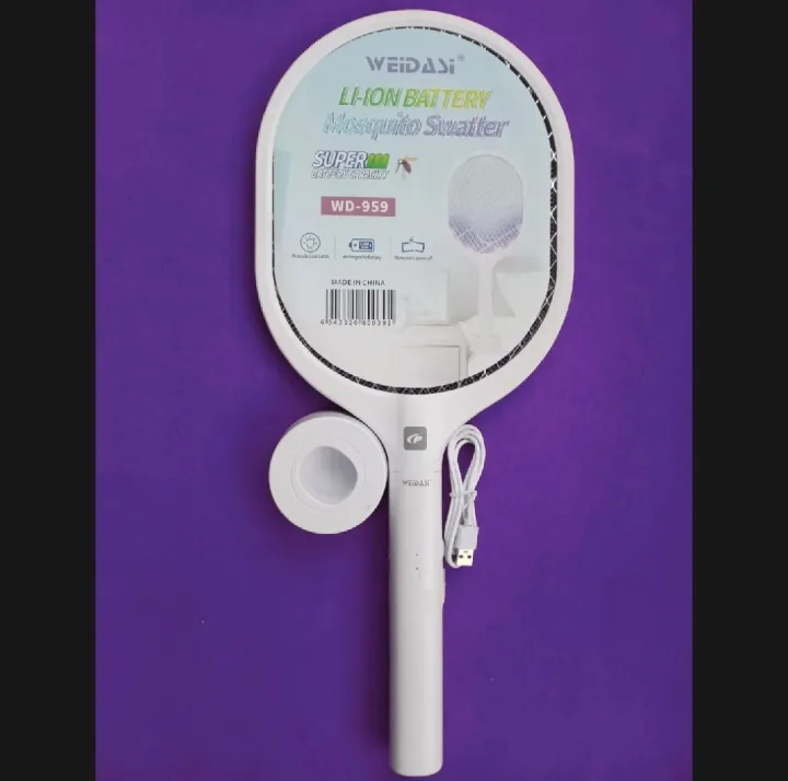 WEIDASI%20Rechargeable%20Mosquito%20and%20Insect%20Killer%20Bat%20with%20Lure%20Light%20Option%20-%20Dual-Use%20Electric%20Mosquito%20Racket%20Mosquito%20Swatter%20with%20LED%20-%20WD-959%20-%20Image%207