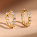 Yupsk 6pcs Shiny Zircon Ear Rings White Gold Color Huggie Cartilage Piercing Ear Cuff Tiny Earring for Women Men Jewelry Gift.