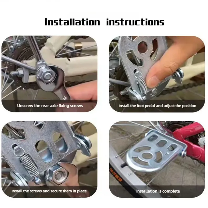 Folding%20Bike%20Pedals%20Foot%20Peg%20Non-slip%20Rear%20Seat%20Steel%20Footrest%20Mountain%20Children's%20Cycling%20Wheel%20Manned%20Foot%20Stepping%201Pair%20-%20Image%205