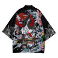 Summer Demon Snake Print Cardigan Men's Chinese Dragon Pattern Japanese Kimono Plus Size Asian Traditional Costume Cosplay Coat.