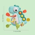 Dinosaur Pull String Sensory Awakening Rattle Training Development Activity Early Educational Montessori Puzzle Toys Gift. 