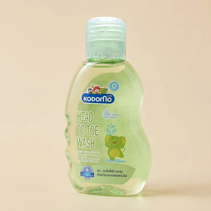Kodomo Baby Head To Toe Wash 200ml Gentle 2 in 1 Formula For Babies Mild Tear Free Formula Safe For Sensitive Skin
