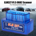 OBD2 Interface Adapter ELM327 Car Diagnostic Scanner Code Reader Bluetooth V1.5 Detector Dual Mode For IOS/Android. 