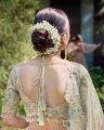 Artificial Babybreath Flower Hair Bun Gajra Crown - Wedding & Party Accessory. 