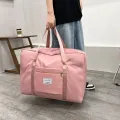 1pc Pink/Blue/Grey Travel Large Capacity Storage Bag Zipper Portable Sports Bag Versatile Gym Handbag Small, Medium, and Large. 