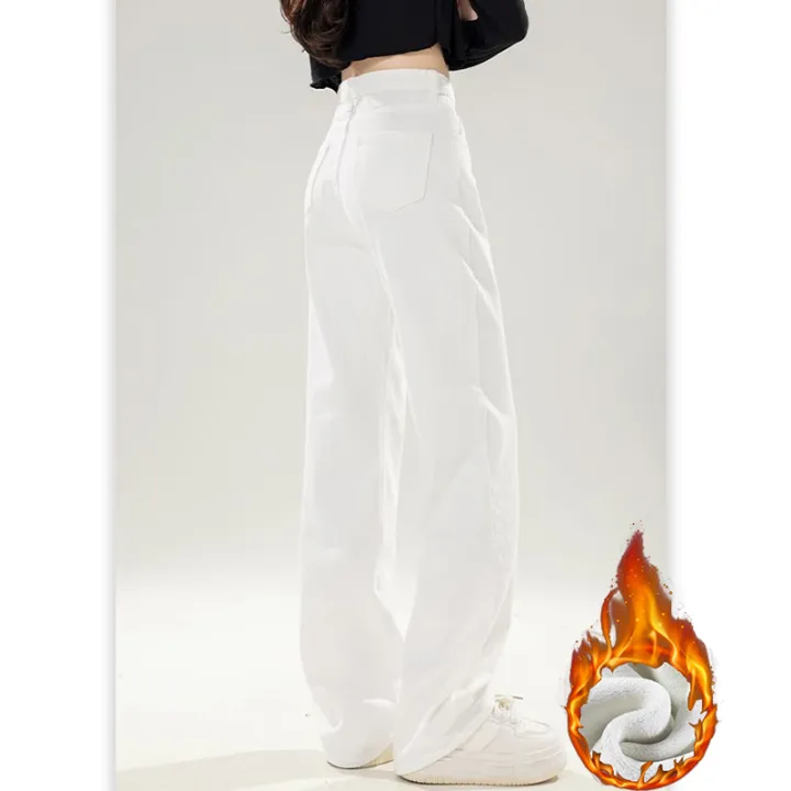 Winter%20Girls%20Fleece%20Thermal%20High%20Waist%20Jeans%20Female%20Snow%20Warm%20Plush%20Denim%20Pants%20Lady%20Casual%20Daily%20Straight%20Leg%20Trousers%20-%20Image%203