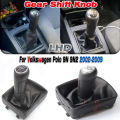 5 Speed Gear Shift Knob For Volkswagen VW Polo 9N 9N2 (2002-2009) Car Styling Manual Lever Gaiter Leather Boot Cover Replacement. 
