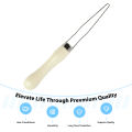 Button Hook Helper Clothes Shirts Button Assist Tool Buttons Fastening Device Fastener With Wooden Handle Elastic Belt Fastener. 