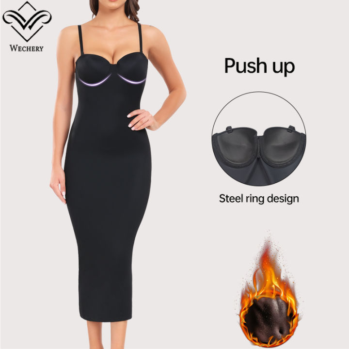 Wechey%20Slip%20Dress%20Tummy%20Control%20Shapewear%20Women%20Slimming%20Body%20Push%20Up%20Bras%20Lifts%20Breasts%20Underwear%20Slit%20Hemline%20-%20Image%202