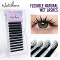 Wet Lashes Cosplay Eyelash Extensions 0.07mm Mink Spikes Lashes Manga Wispy Premade Russian A Shape Natural Eyelashes. 