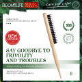 Professional Boar Bristle Hairbrush Slim Line Fluffy Comb Wood Salon Back Teasing Hair Comb Extension Hairdressing Styling Tools. 