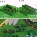 50Pcs Plastic Model Train Miniature Tree Scenery DIY Outdoor Landscape Railroad Building Landscape Sand Table Models decoration.