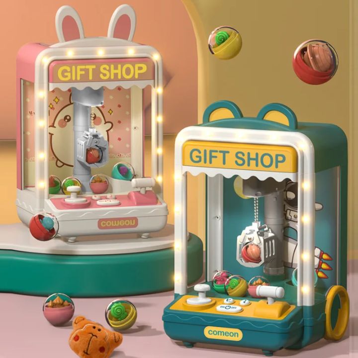 Cartoon Automatic Doll Claw Machine Doll Machine Kids Operated Play Game Clip Doll Toys Mini Claw Catch Toy Crane Machines