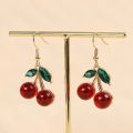 2025 New Personalized Creative Cherry Pendant Earrings for Women Sweet Temperament Holiday Party Fashion Jewelry Accessories. 