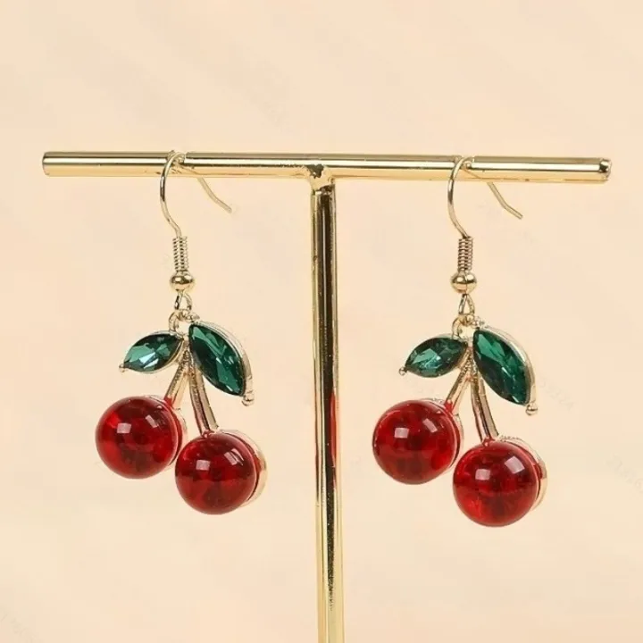 2025%20New%20Personalized%20Creative%20Cherry%20Pendant%20Earrings%20for%20Women%20Sweet%20Temperament%20Holiday%20Party%20Fashion%20Jewelry%20Accessories%20-%20Image%202