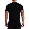 Solid Cotton V-Neck Short Sleeve Running T-Shirts Men Summer Gym T Shirt Fitness Clothing Slim Fit Bodybuilding Workout Tee Tops.