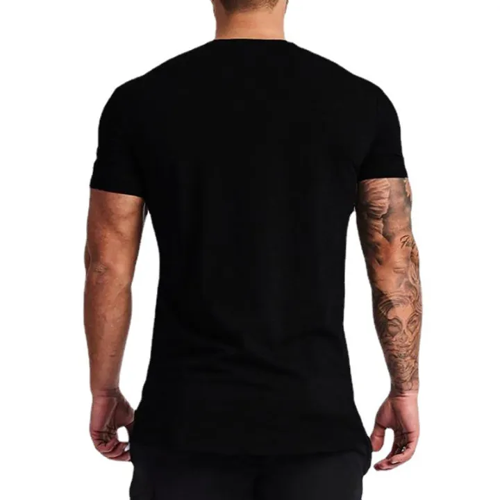 Solid%20Cotton%20V-Neck%20Short%20Sleeve%20Running%20T-Shirts%20Men%20Summer%20Gym%20T%20Shirt%20Fitness%20Clothing%20Slim%20Fit%20Bodybuilding%20Workout%20Tee%20Tops%20-%20Image%204