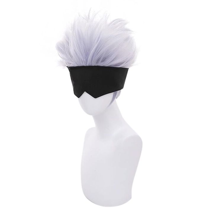 Black%20Blindfold%20+%20Short%20Wavy%20Cosplay%20Wig%20Light%20Purple%20Mix%20Silver%20Wig%20for%20Anime%20Heat%20Resistant%20Hair%20Wig%20for%20Men%20Boys%20-%20Image%204