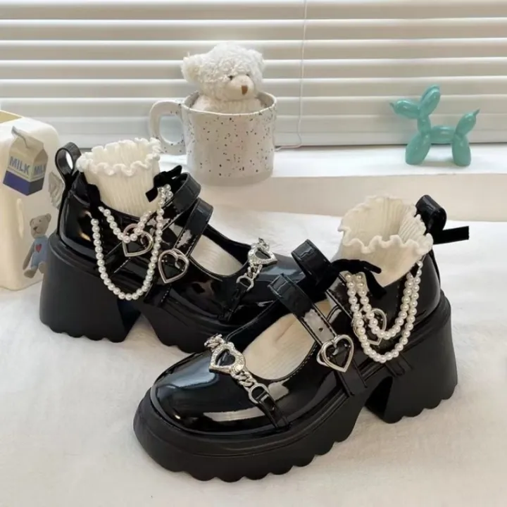 2024%20Sweet%20Heart-Shaped%20Buckle%20Lolita%20Shoes%20Women%20Patent%20Leather%20Platform%20Mary%20Janes%20Woman%20Metal%20Decoration%20Chunky%20Heels%20Pumps%20-%20Image%203