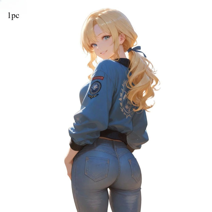 Anime Girl 2D Flat Vinyl Decal Waterproof Weatherproof Cartoon Sticker ...