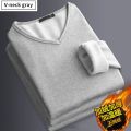 Winter Men's Thickening Velvet Warm Tops Men's Winter Long-sleeved Thermal Underwer Male Round Neck Fashion T-shirt M-5XL. 