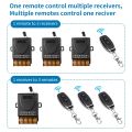 RF 433Mhz Smart Switch Wireless Remote Control Switch AC 75-220V 30A High Current Relay for Water Pump Motor Lights Door Access.