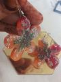 Beautifull handmade resin earrings. 