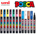 Japan UNI Posca Marker Pen Acrylic Paint Acrylic Paint Pen Marcadores PC-1M 3M Art Supplies Stationery Painting Graffiti. 