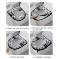 1Pcs Thickened Toilet Seat Cushion, Zippered Toilet Seat Cover, Cartoon Universal Waterproof Toilet Seat Cover, Simple Universal Waterproof Toilet Seat Pad, Toilet Seat Warming Pad. 