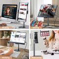 Portable Adjustable Monitor Stand, Foldable Desktop Bracket, Universal Height Angle Holder for 4.7-17.3 Inch Phone Tablet Laptop. 