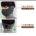 Winter Thickened Thermal Mask Women's Outdoor Cold and Wind Proof Mask Riding Ear Protector Twa in One Mask Washing.