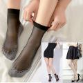 10/20 Pairs Short Socks Women Ultrathin Elastic Lace Transparent Sock Woman Summer Breathable Non-Slip Bottom Splice Cotton Sock.
